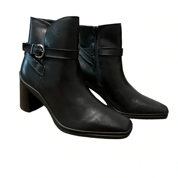 👢 Naturalizer Aimee Water Resistant Zip Bootie Black 10W 👢 - Picture 1 of 7
